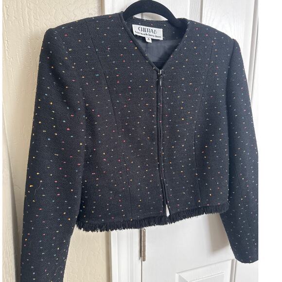 Vintage Chetta B Blazer Zipper Jacket Lined 4 - Picture 2 of 9